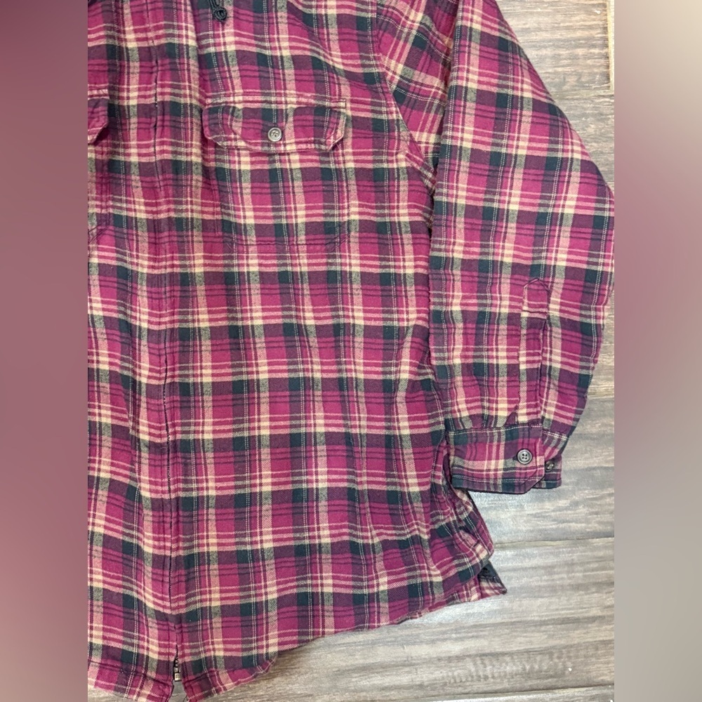 Faded Glory Original Vintage Streetwear Flannel Hoodie size L - Picture 8 of 11